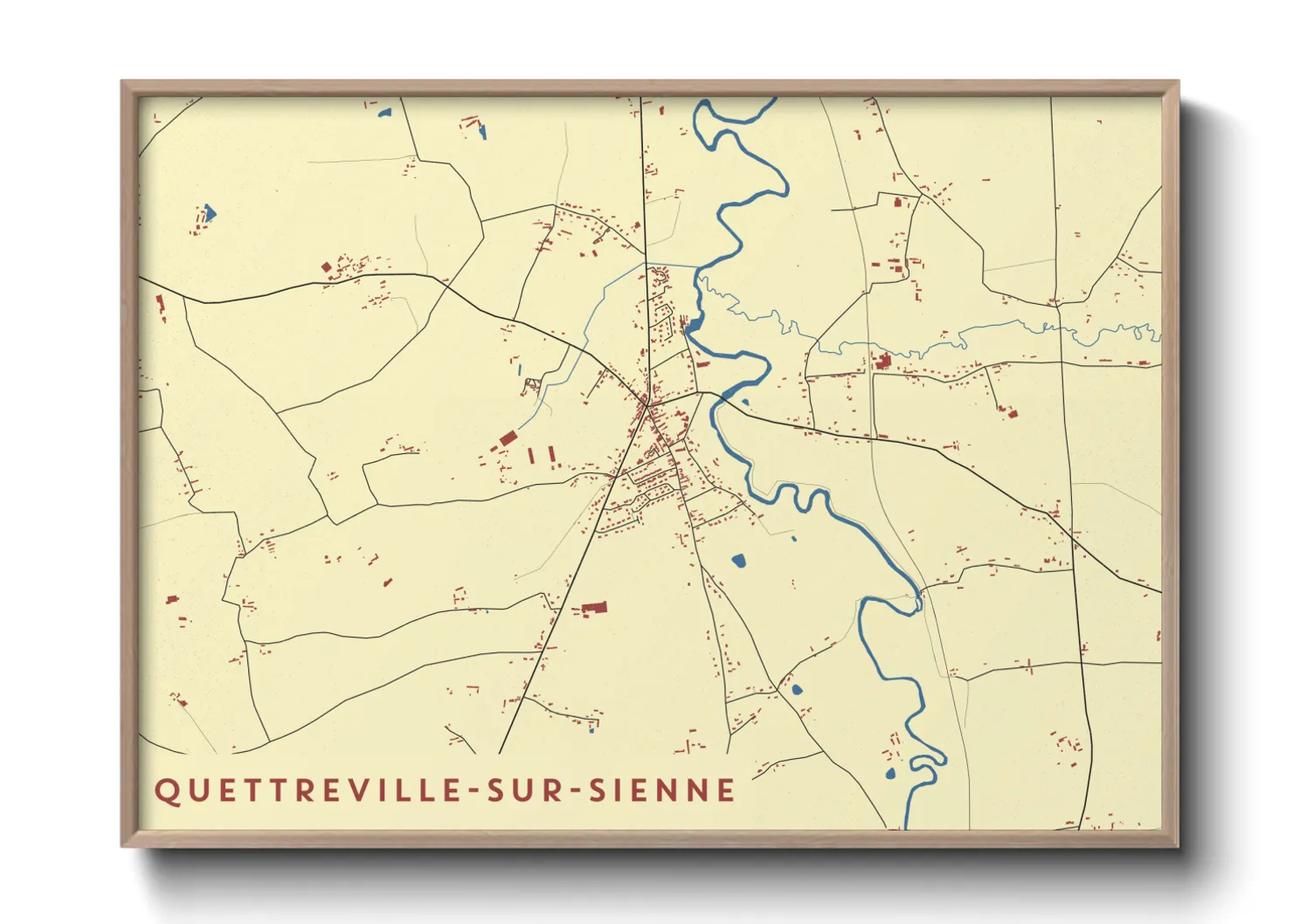 Une affiche de carte sur Quettreville-sur-Sienne