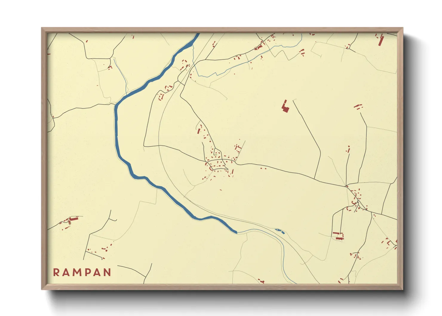 Une affiche de carte sur Rampan