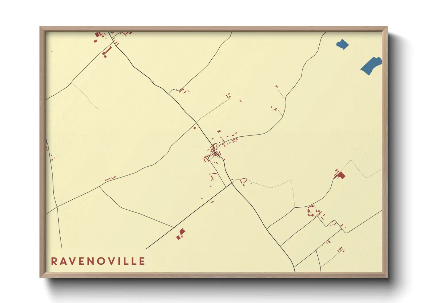 Une affiche de carte sur Ravenoville