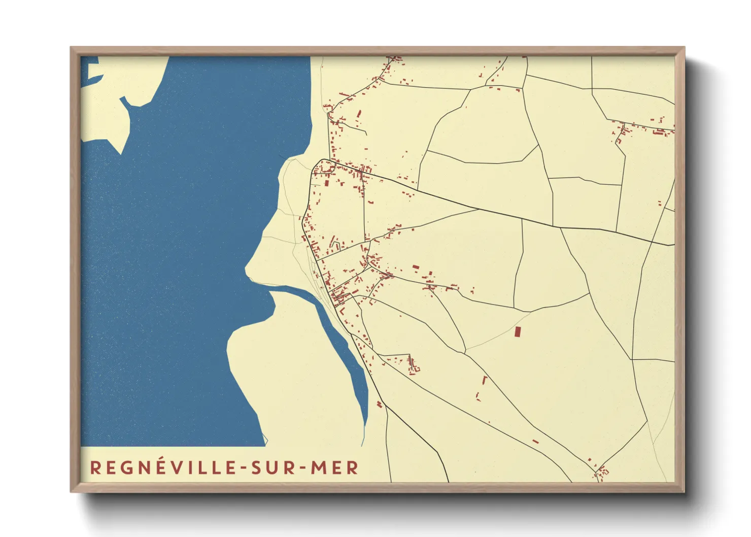 Une affiche de carte sur Regnéville-sur-Mer