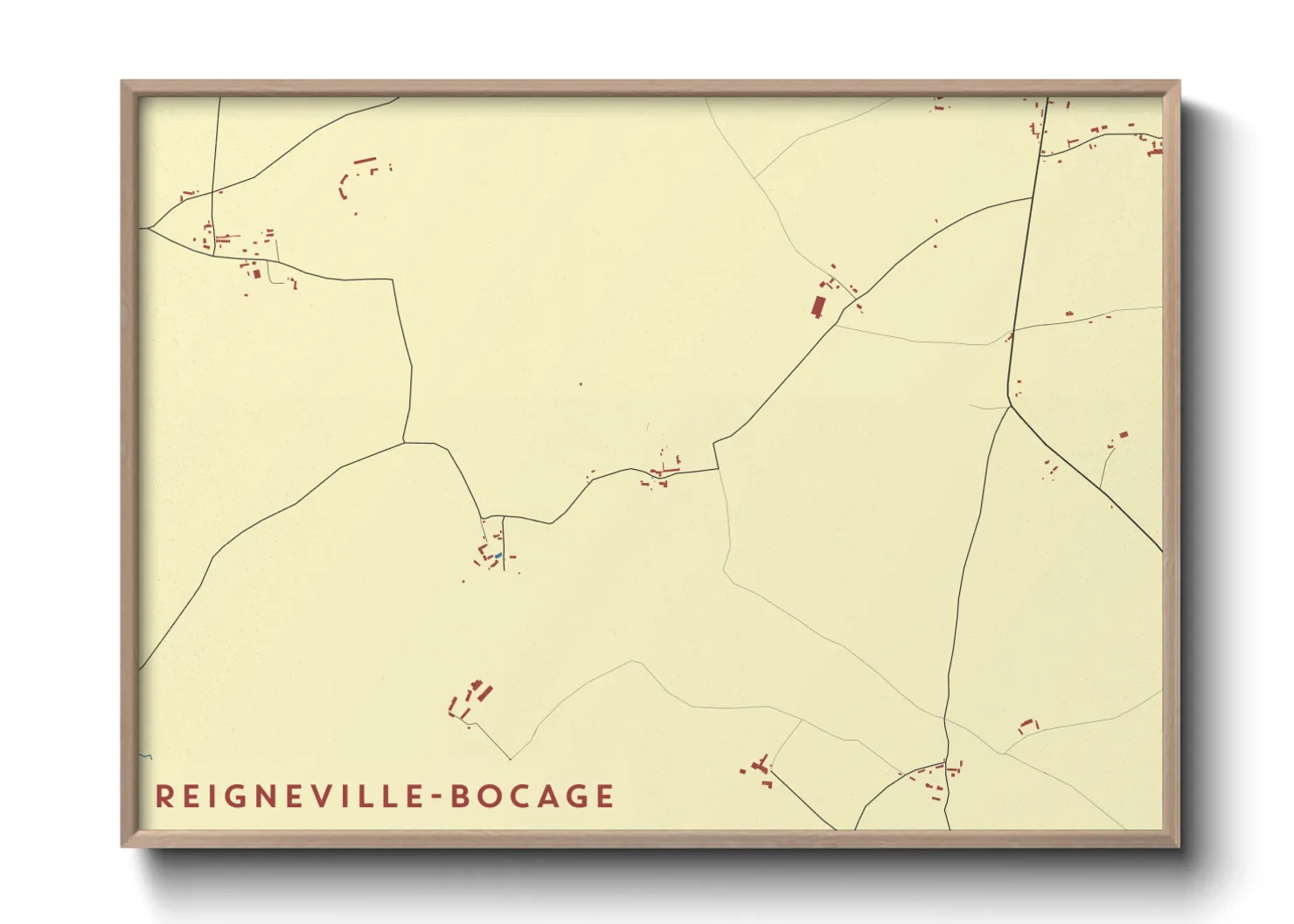 Une affiche de carte sur Reigneville-Bocage