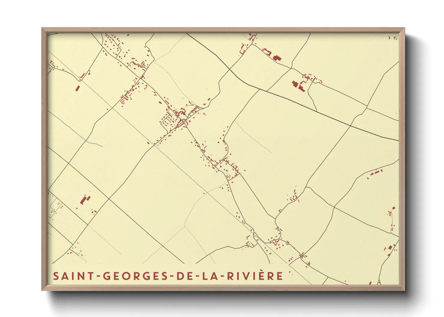 Une affiche de carte sur Saint-Georges-de-la-Rivière