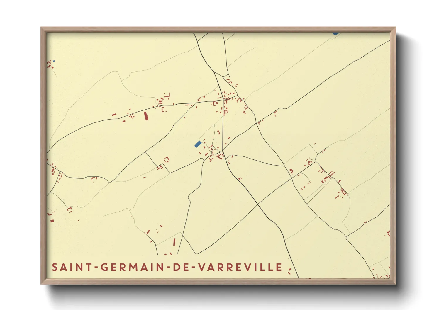 Une affiche de carte sur Saint-Germain-de-Varreville