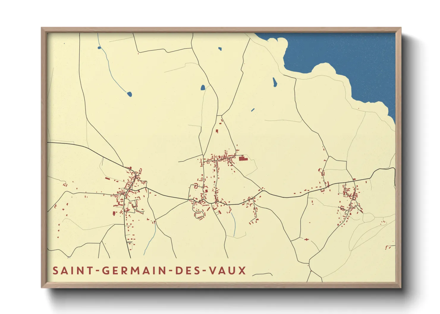 Une affiche de carte sur Saint-Germain-des-Vaux