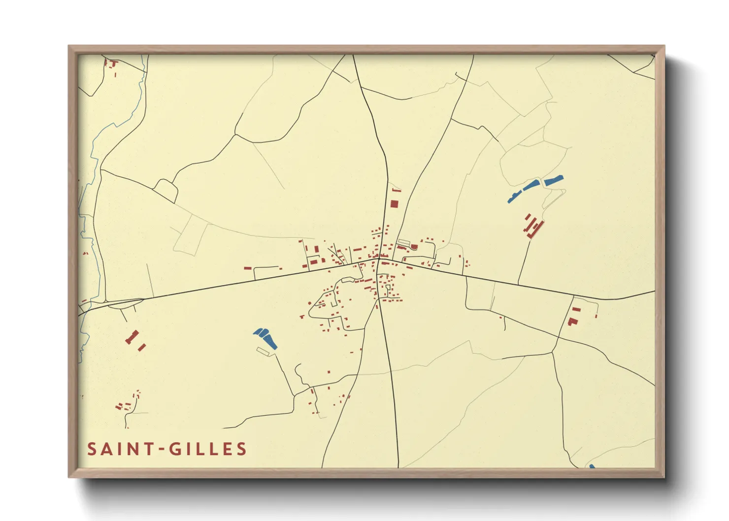 Une affiche de carte sur Saint-Gilles