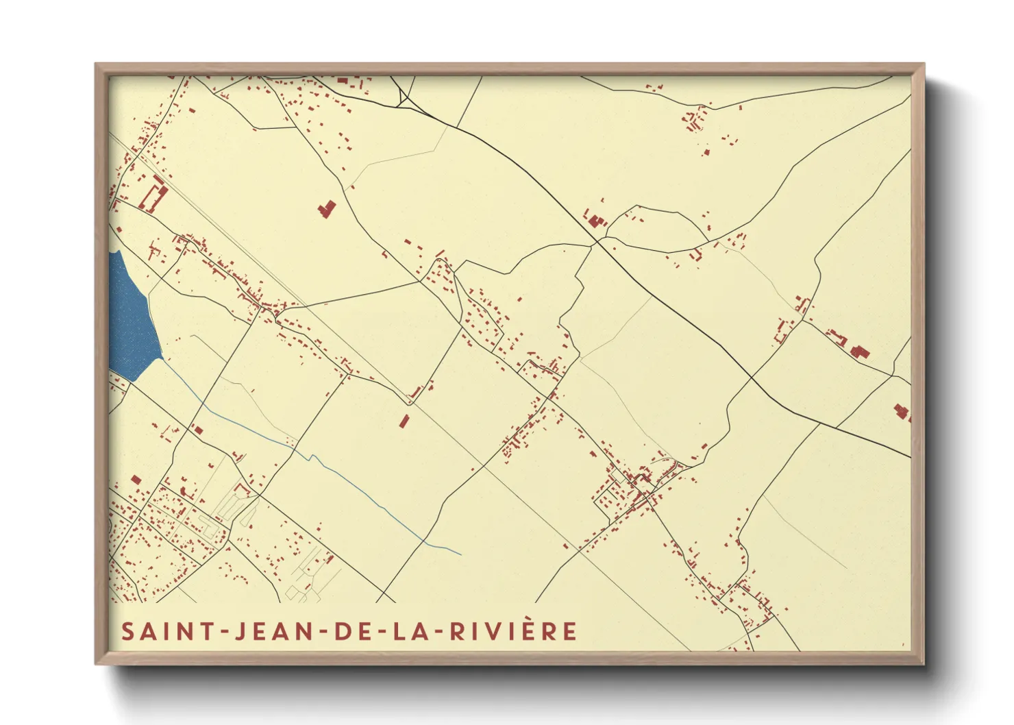Une affiche de carte sur Saint-Jean-de-la-Rivière