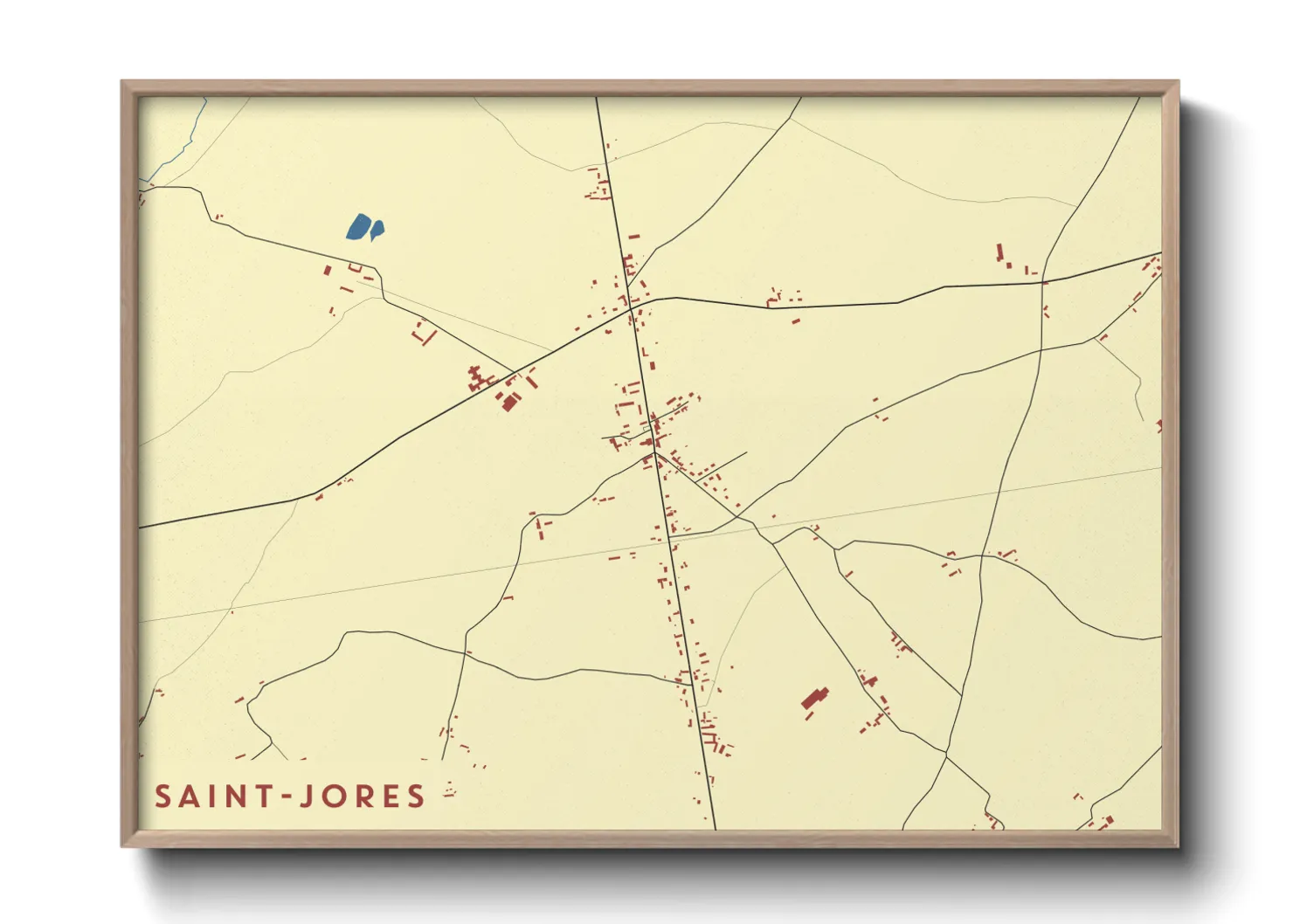 Une affiche de carte sur Saint-Jores