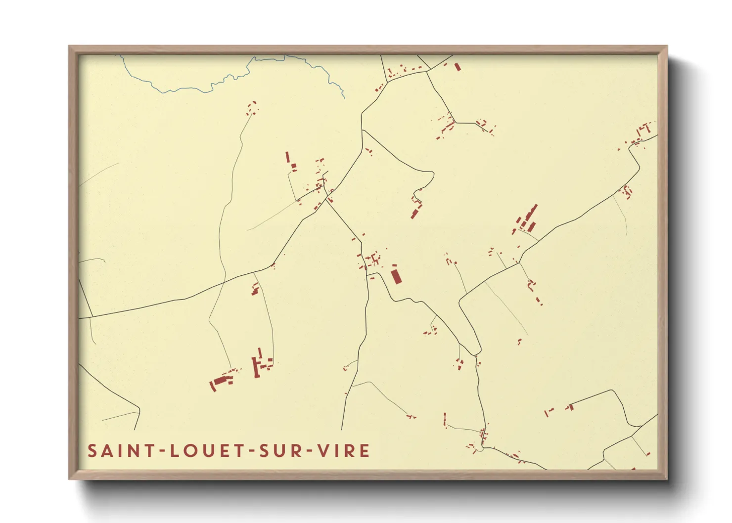 Une affiche de carte sur Saint-Louet-sur-Vire