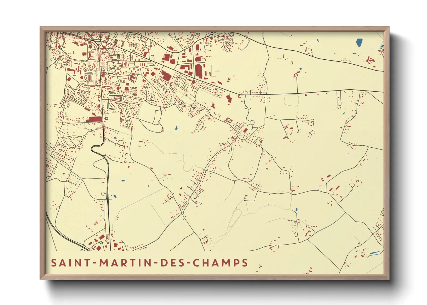 Une affiche de carte sur Saint-Martin-des-Champs