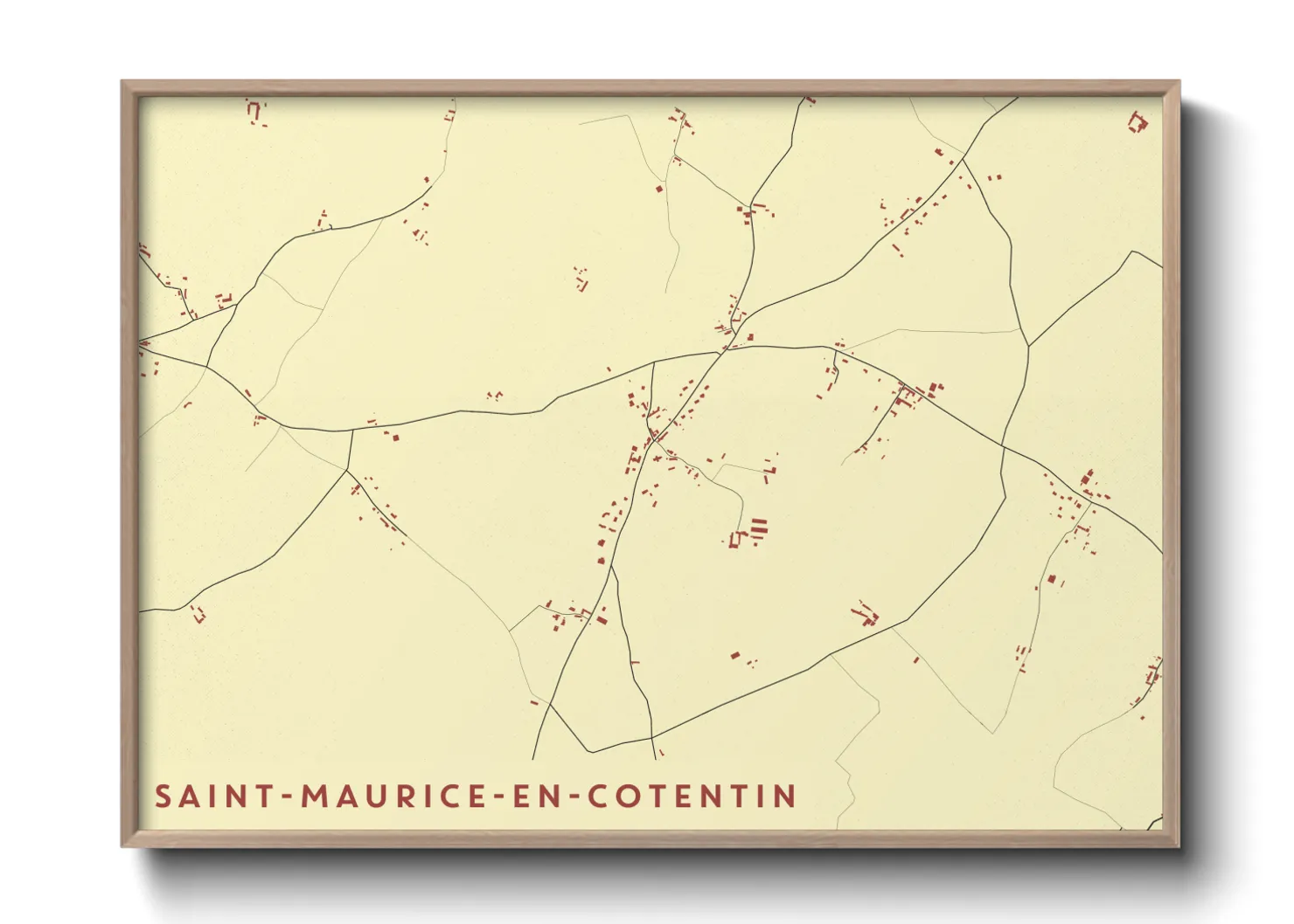 Une affiche de carte sur Saint-Maurice-en-Cotentin