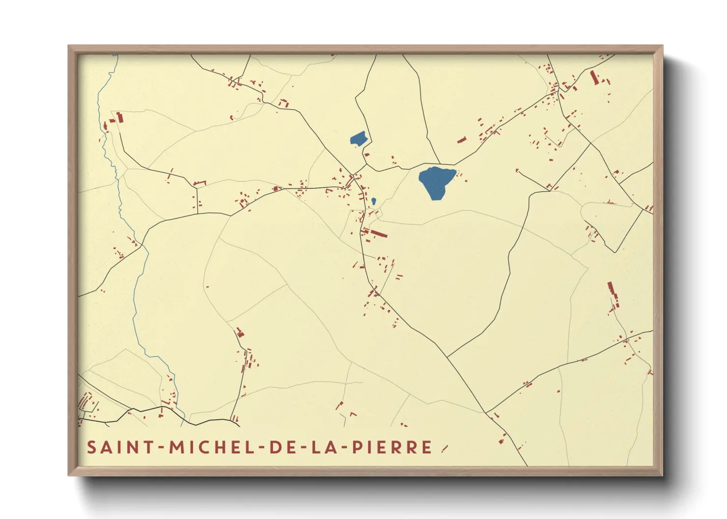 Une affiche de carte sur Saint-Michel-de-la-Pierre
