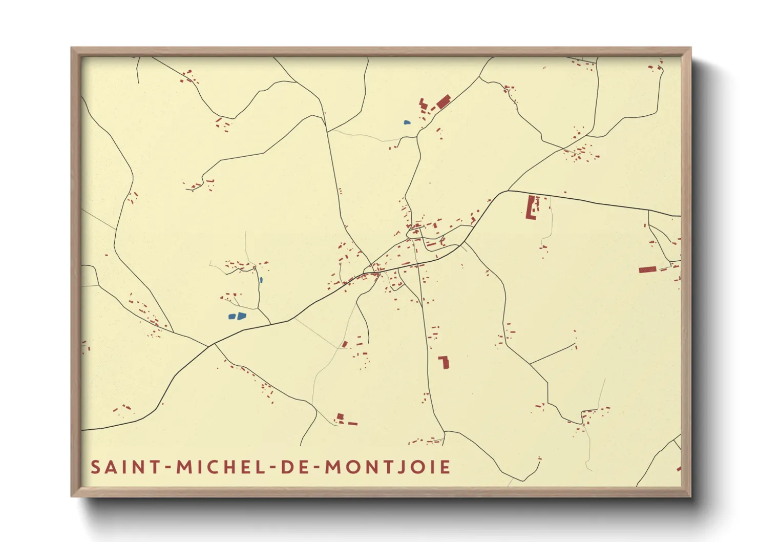 Une affiche de carte sur Saint-Michel-de-Montjoie
