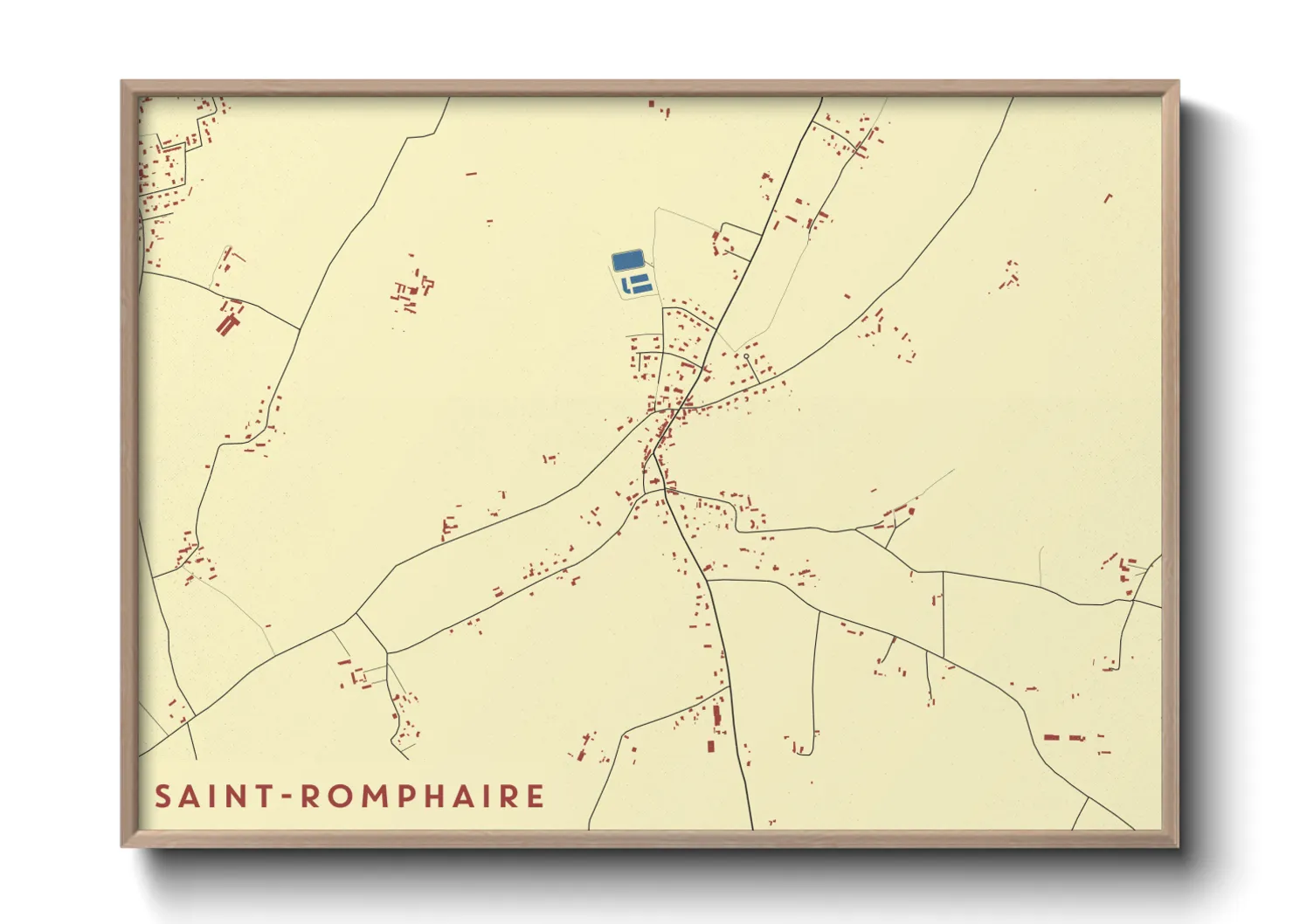 Une affiche de carte sur Saint-Romphaire
