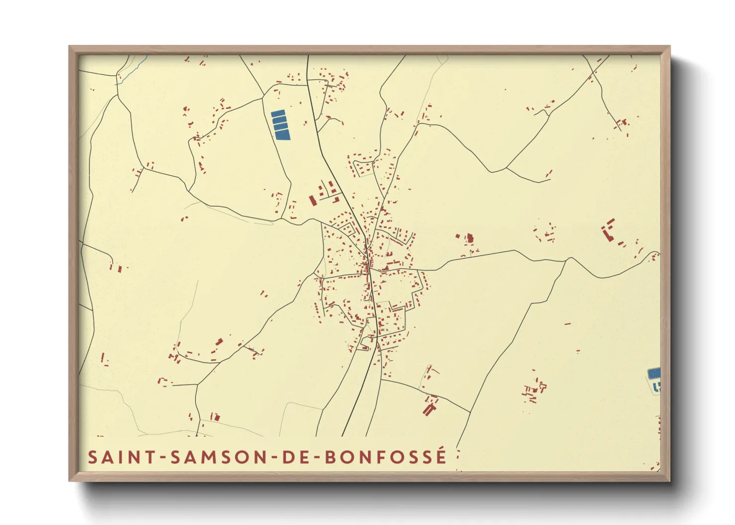 Une affiche de carte sur Saint-Samson-de-Bonfossé