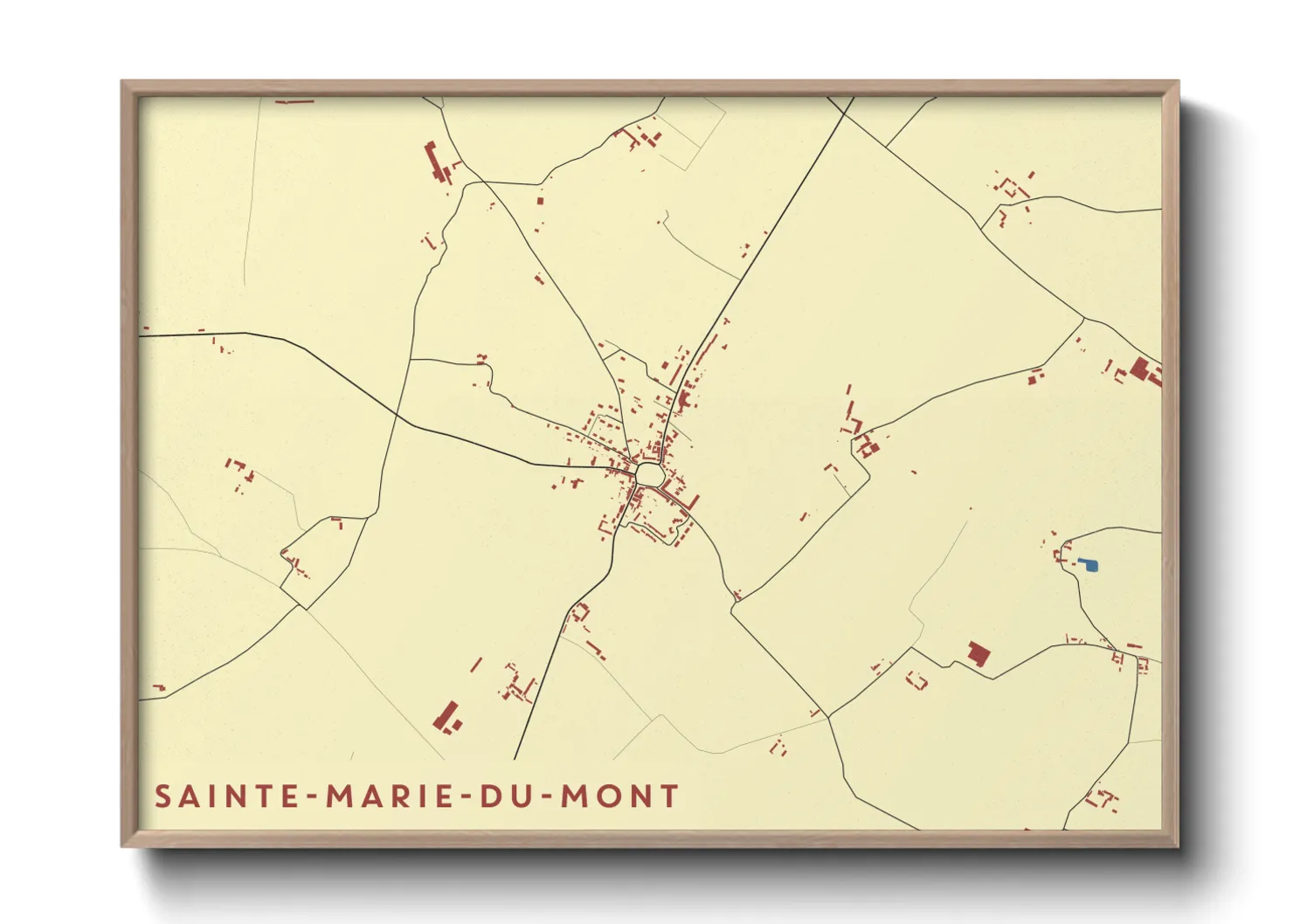 Une affiche de carte sur Sainte-Marie-du-Mont