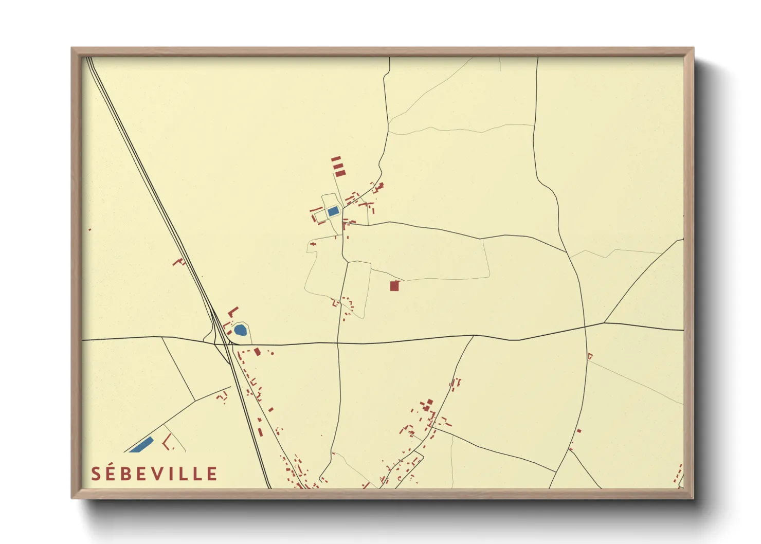 Une affiche de carte sur Sébeville