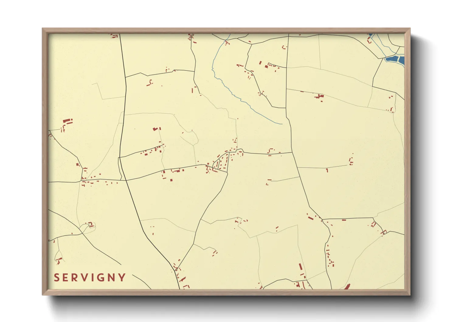 Une affiche de carte sur Servigny