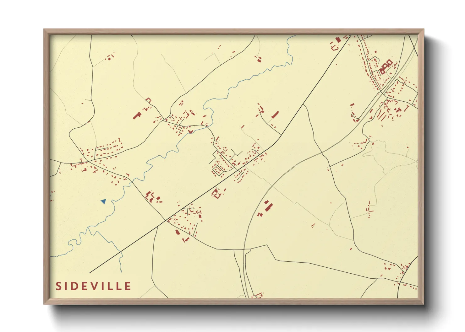 Une affiche de carte sur Sideville