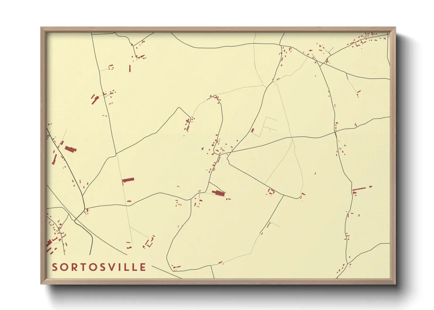 Une affiche de carte sur Sortosville
