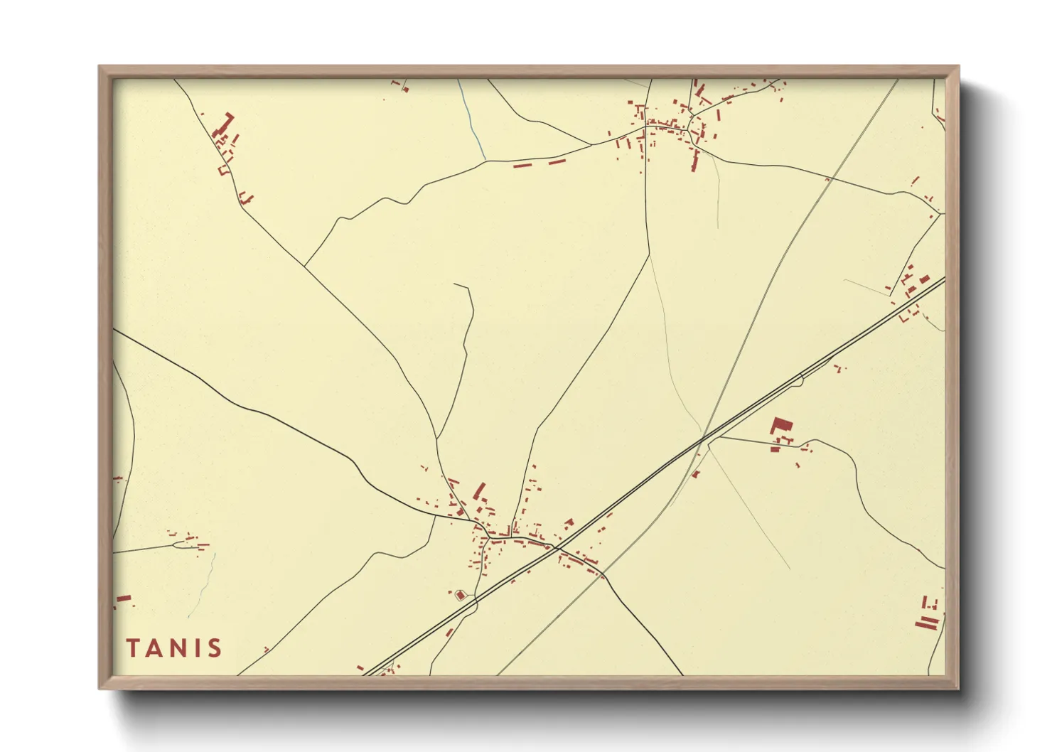 Une affiche de carte sur Tanis