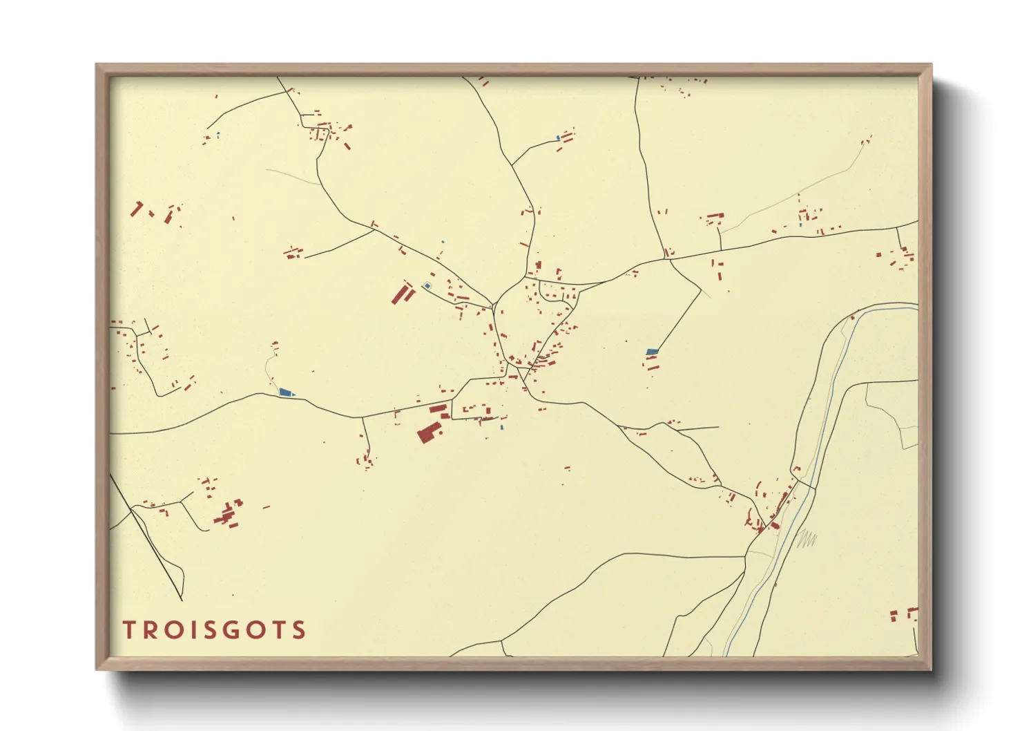 Une affiche de carte sur Troisgots