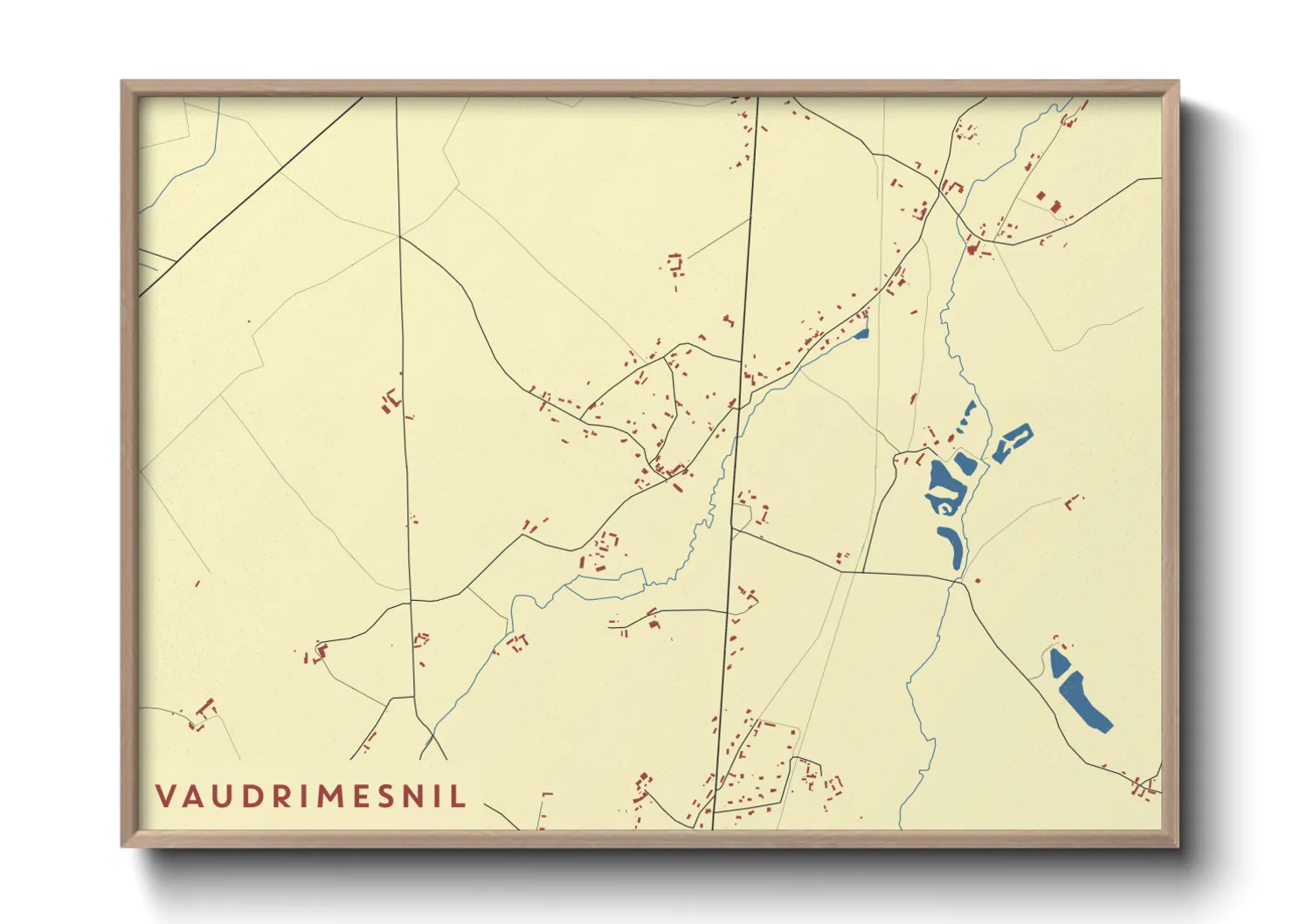 Une affiche de carte sur Vaudrimesnil