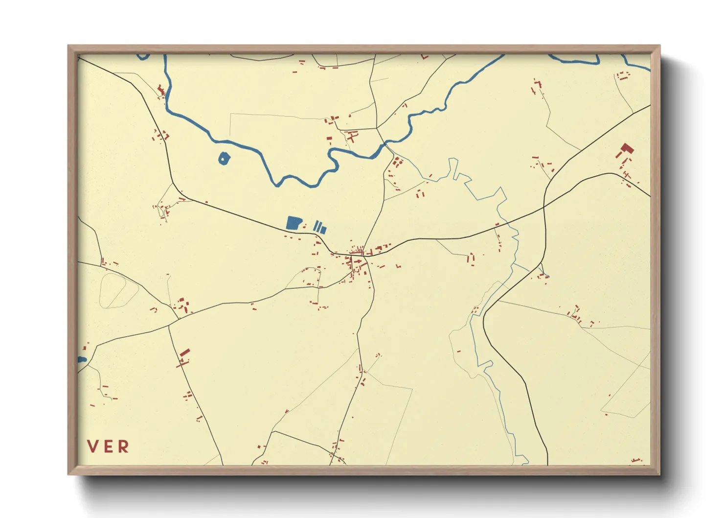 Une affiche de carte sur Ver