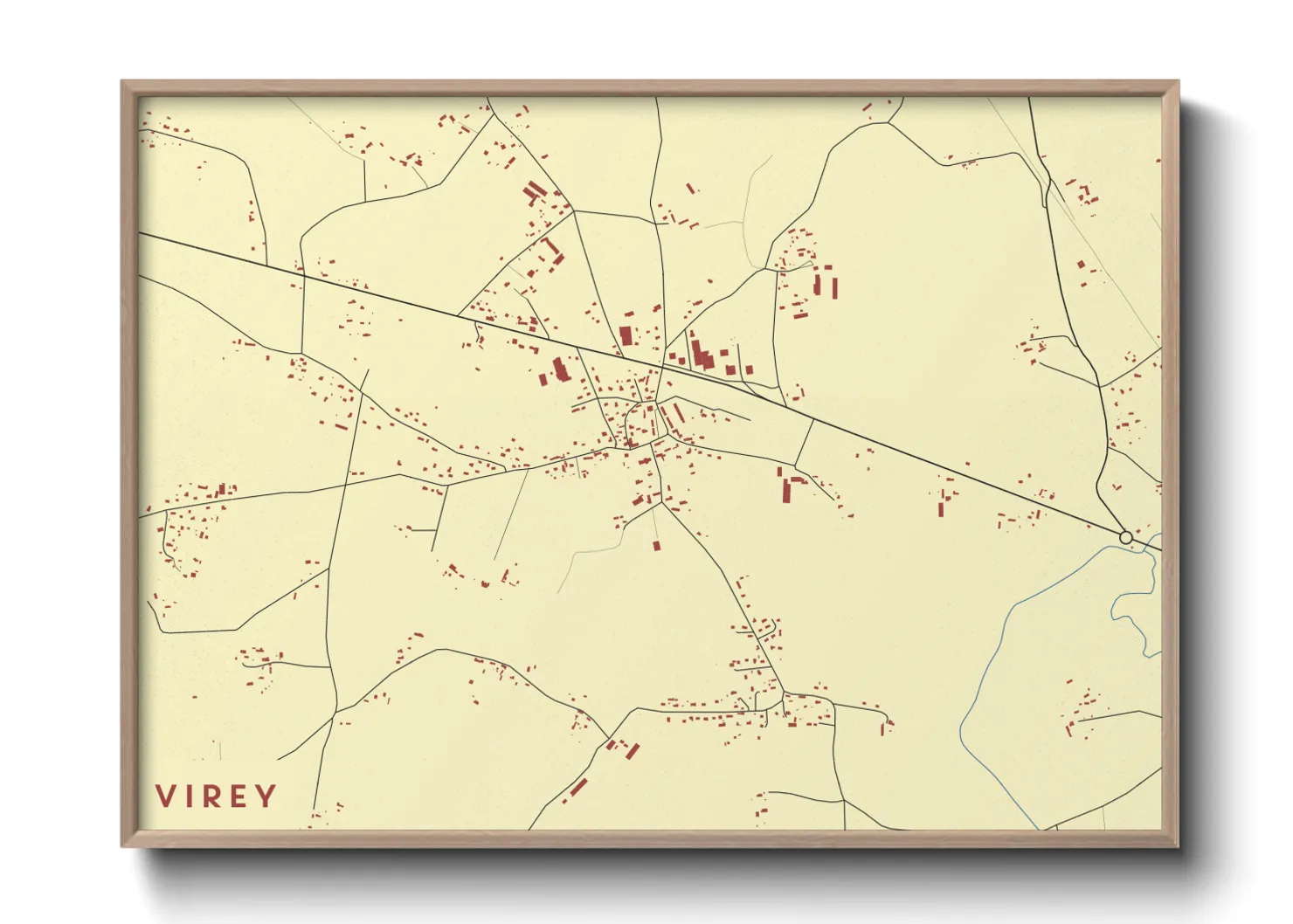 Une affiche de carte sur Virey