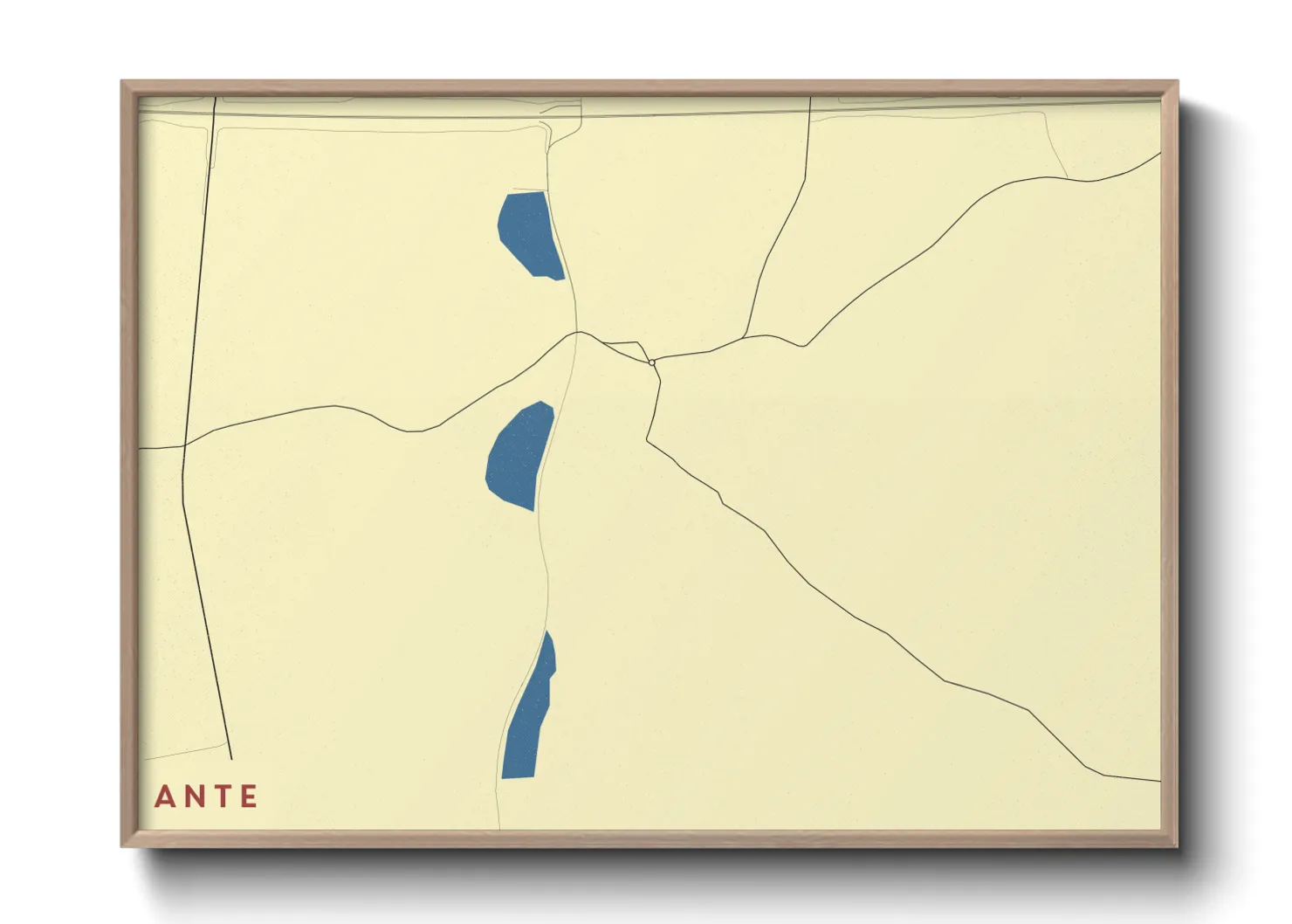 Une affiche de carte sur Ante