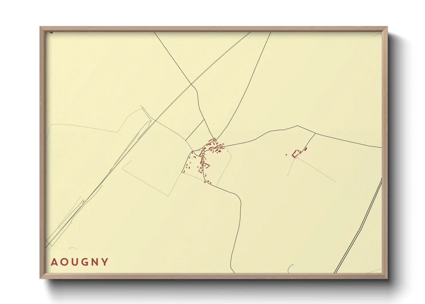 Une affiche de carte sur Aougny