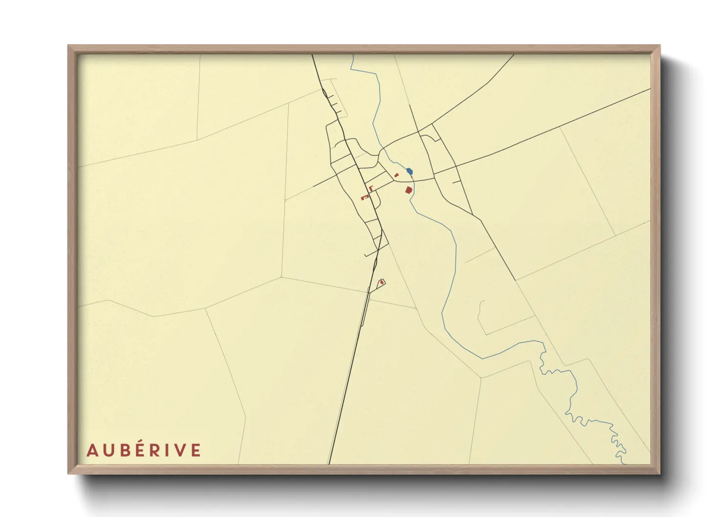 Une affiche de carte sur Aubérive
