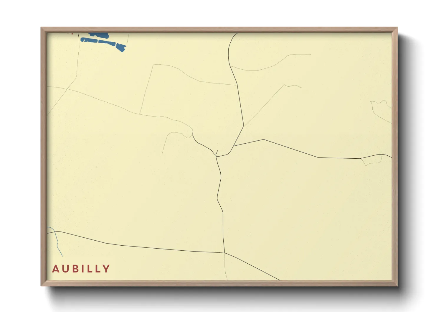 Une affiche de carte sur Aubilly