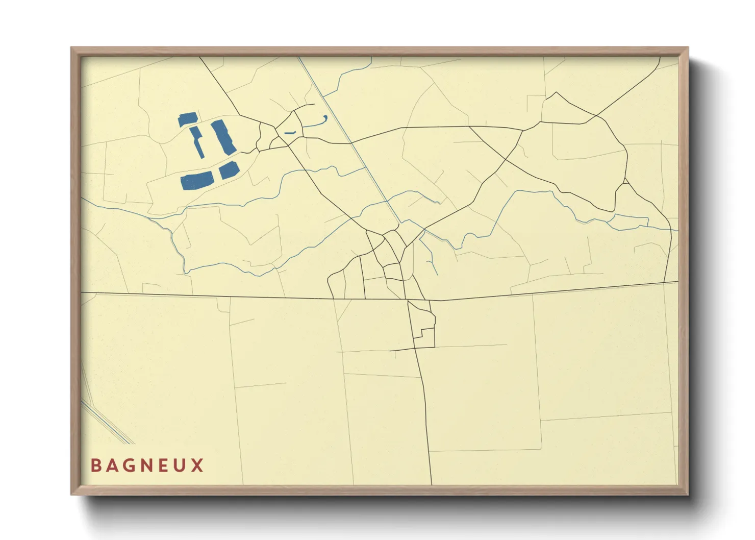 Une affiche de carte sur Bagneux