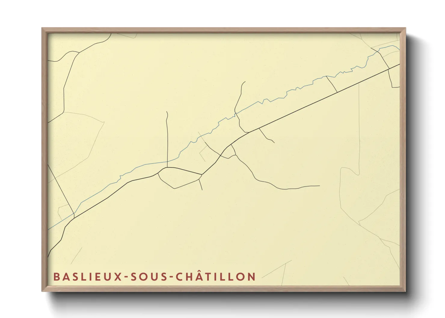 Une affiche de carte sur Baslieux-sous-Châtillon