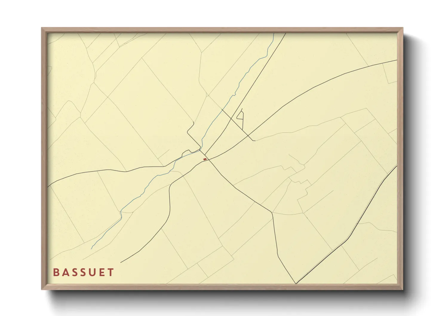 Une affiche de carte sur Bassuet