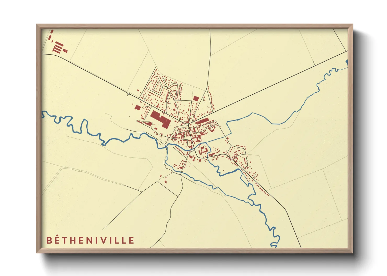 Une affiche de carte sur Bétheniville