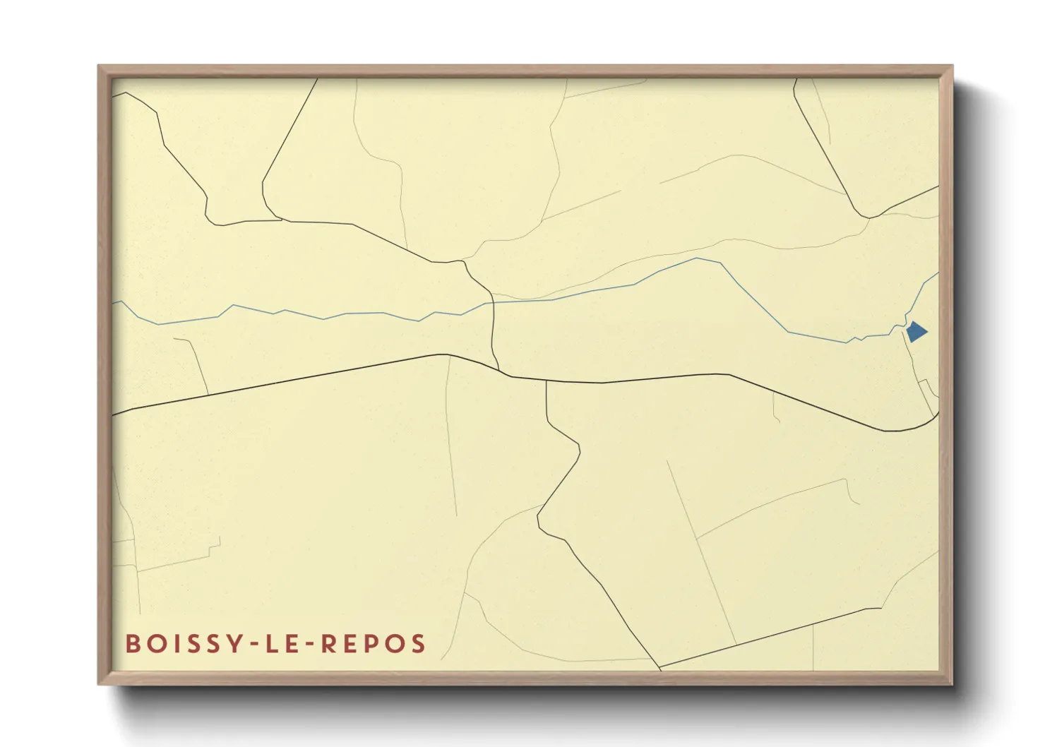 Une affiche de carte sur Boissy-le-Repos
