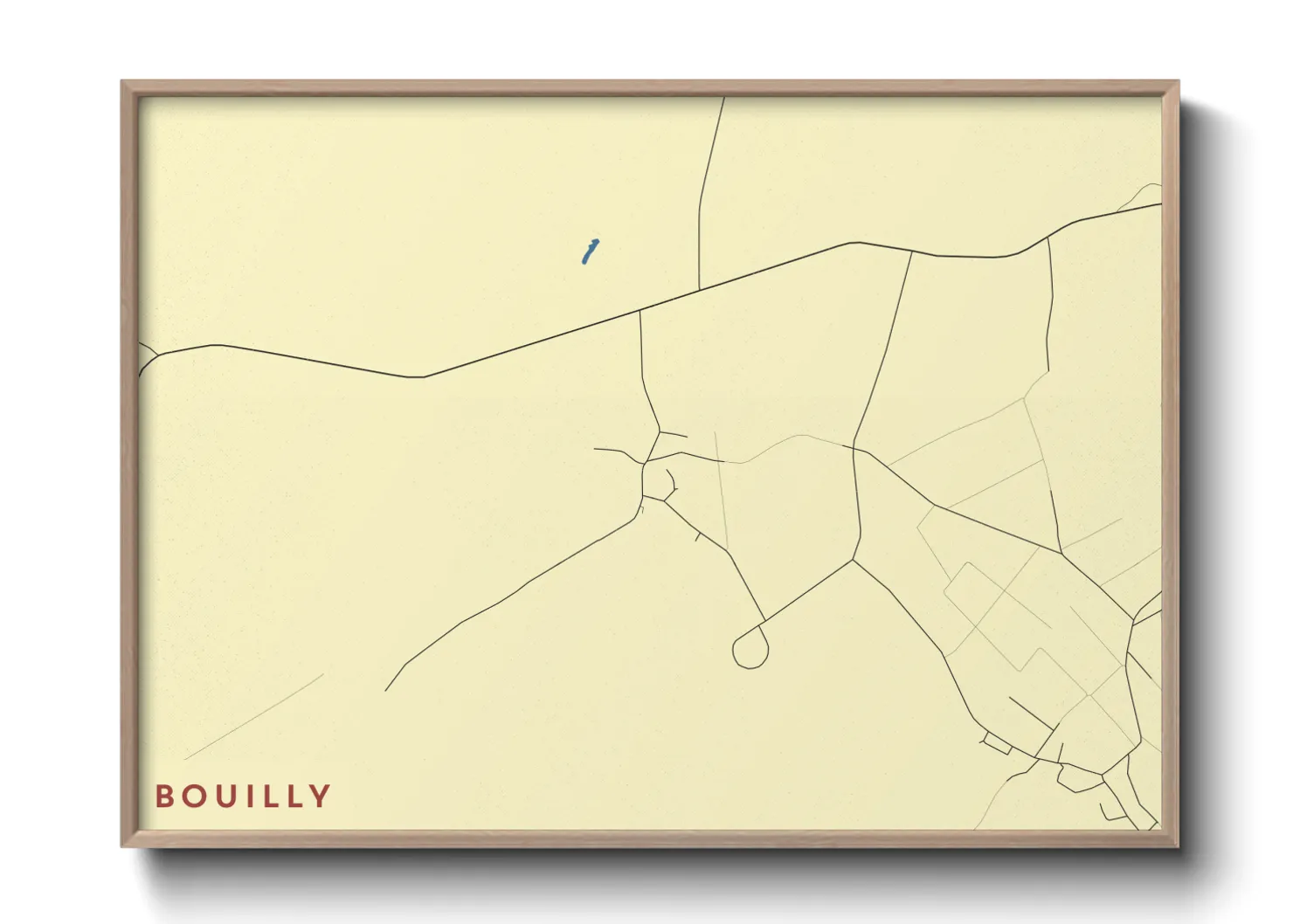 Une affiche de carte sur Bouilly