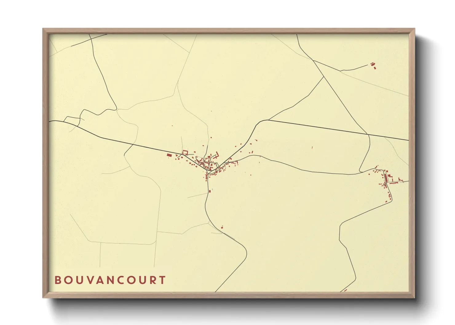 Une affiche de carte sur Bouvancourt