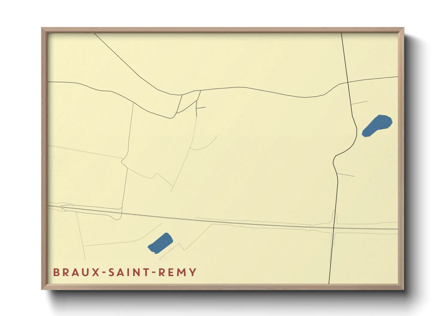 Une affiche de carte sur Braux-Saint-Remy
