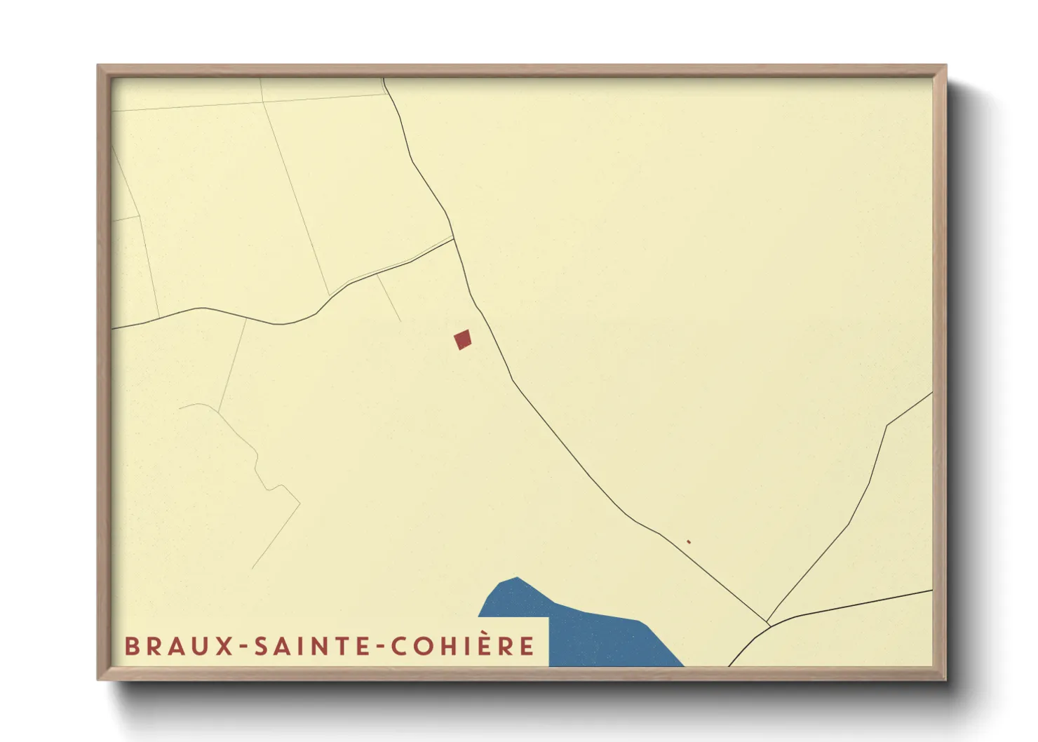 Une affiche de carte sur Braux-Sainte-Cohière