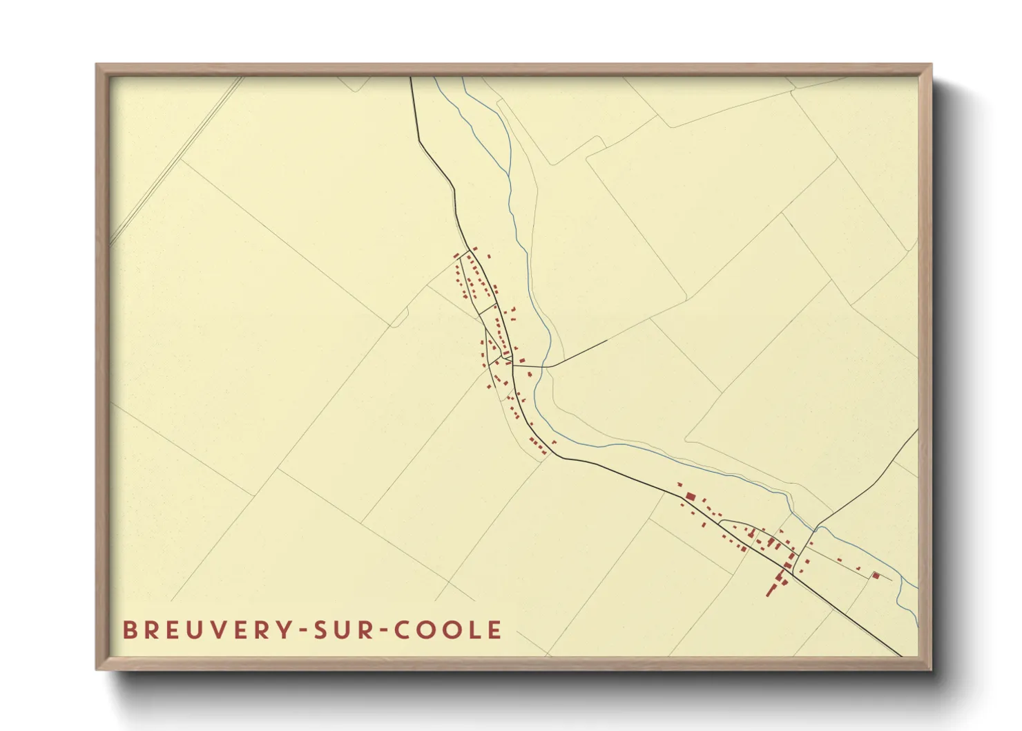 Une affiche de carte sur Breuvery-sur-Coole