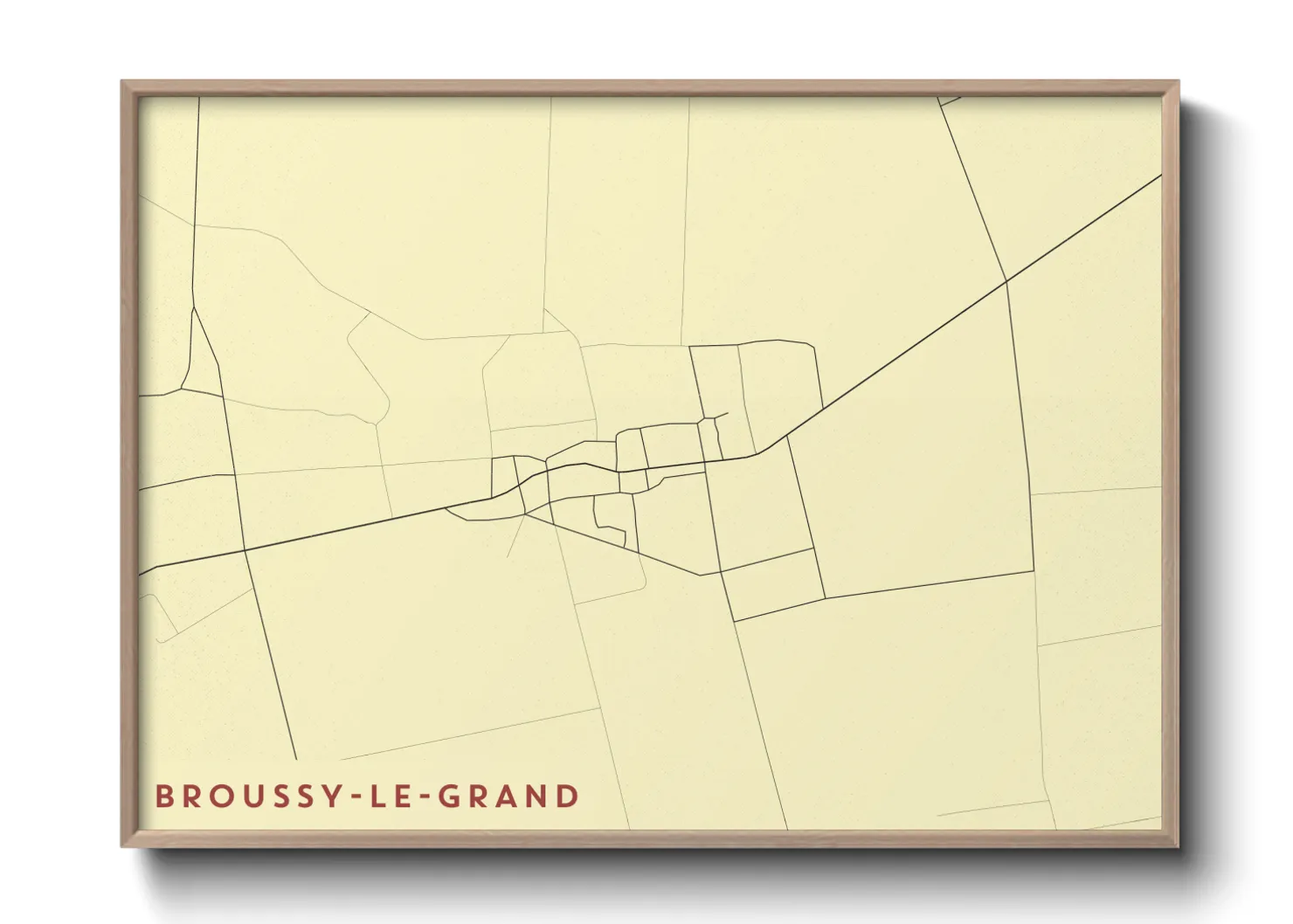 Une affiche de carte sur Broussy-le-Grand
