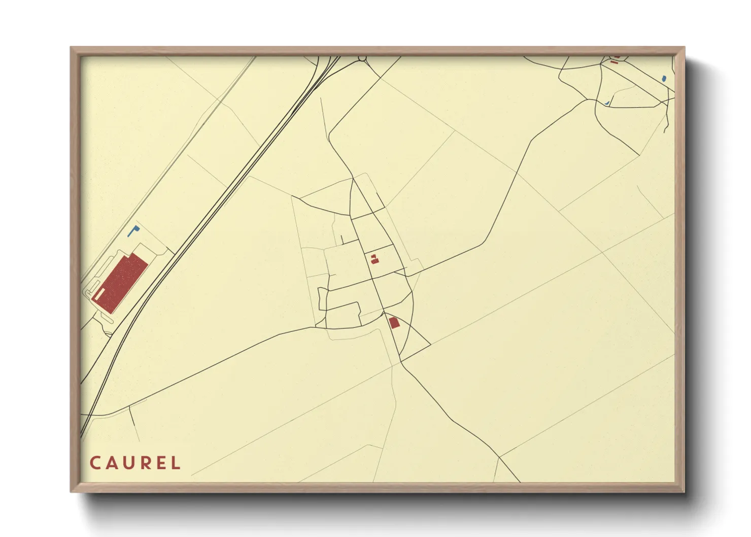 Une affiche de carte sur Caurel