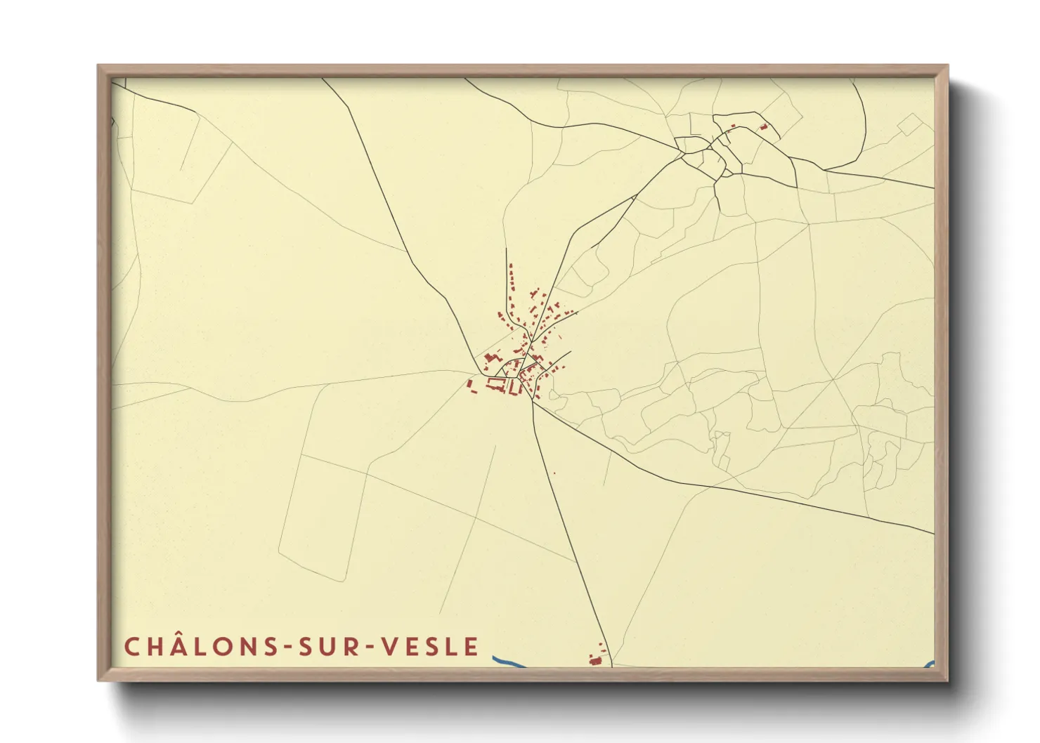 Une affiche de carte sur Châlons-sur-Vesle