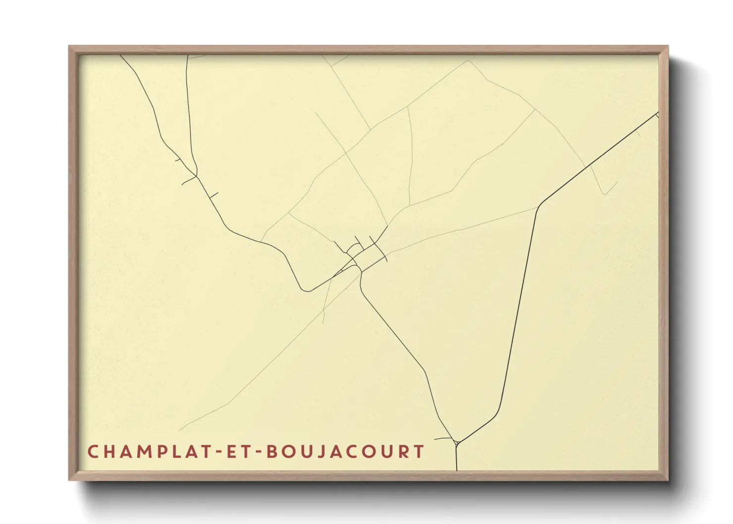 Une affiche de carte sur Champlat-et-Boujacourt