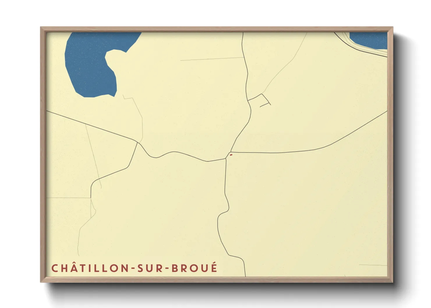 Une affiche de carte sur Châtillon-sur-Broué