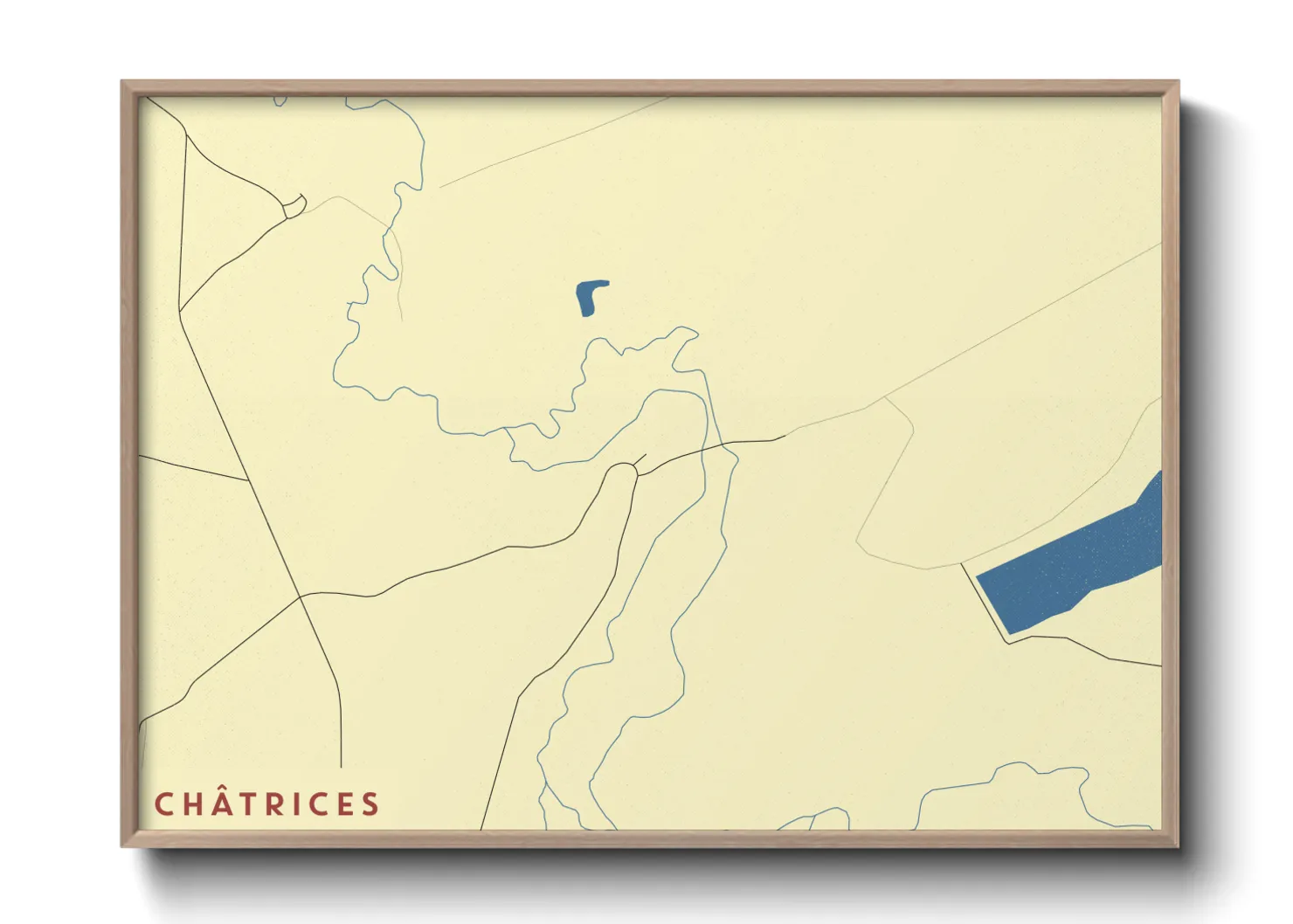 Une affiche de carte sur Châtrices