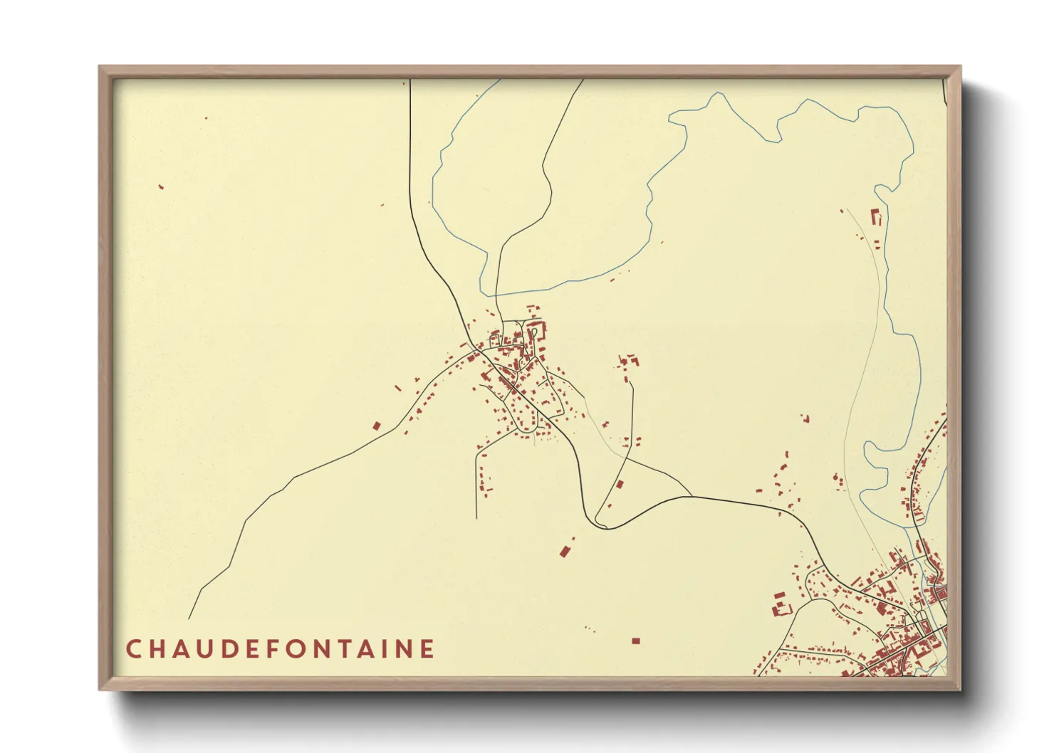 Une affiche de carte sur Chaudefontaine