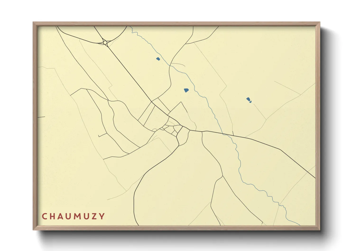 Une affiche de carte sur Chaumuzy